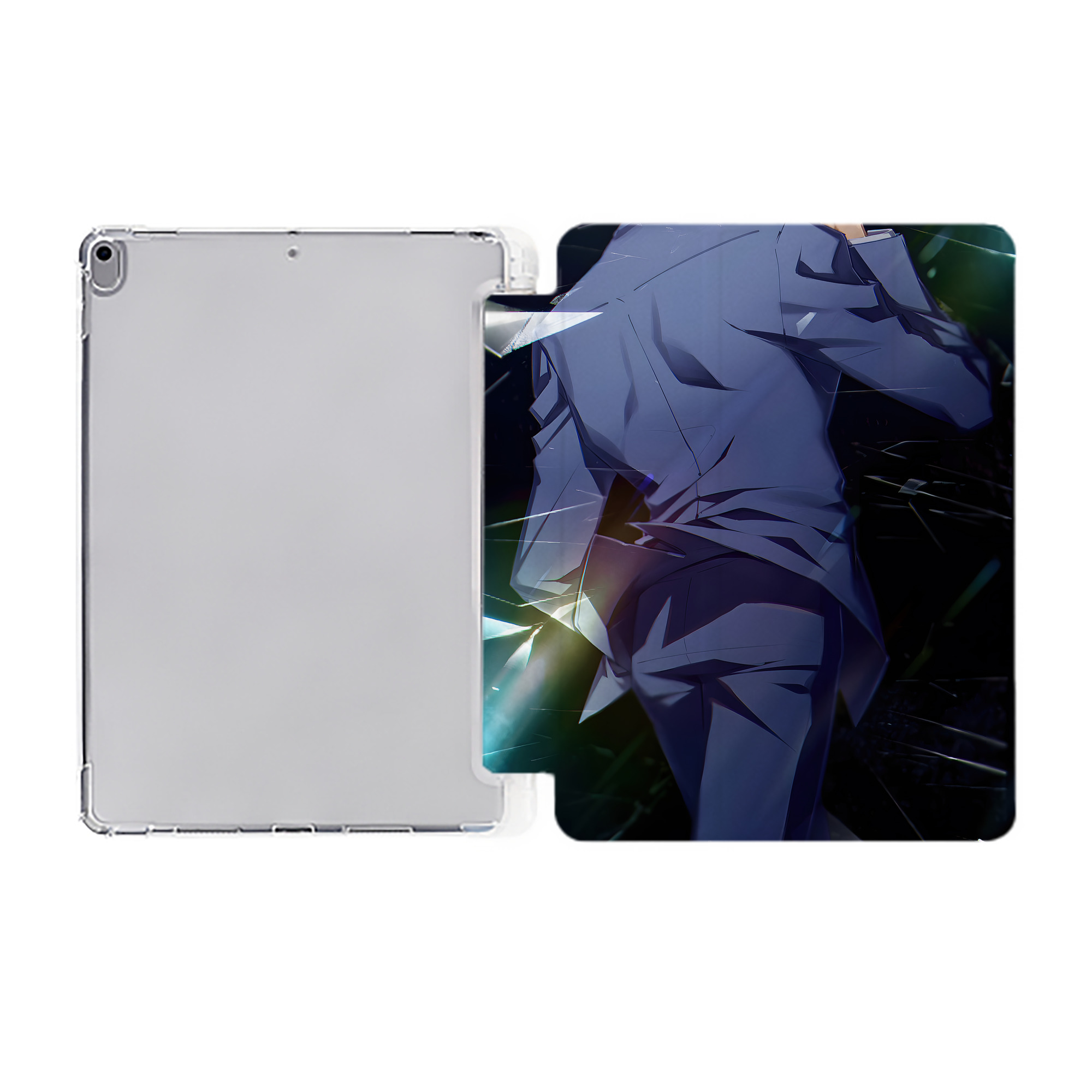 （画像用） 名探偵コナン Detective Conan IPad ケース ペン収納付き 三つ折りスタンド PUレザー×シリコン 対応機種9.5/10.5/10.9インチ